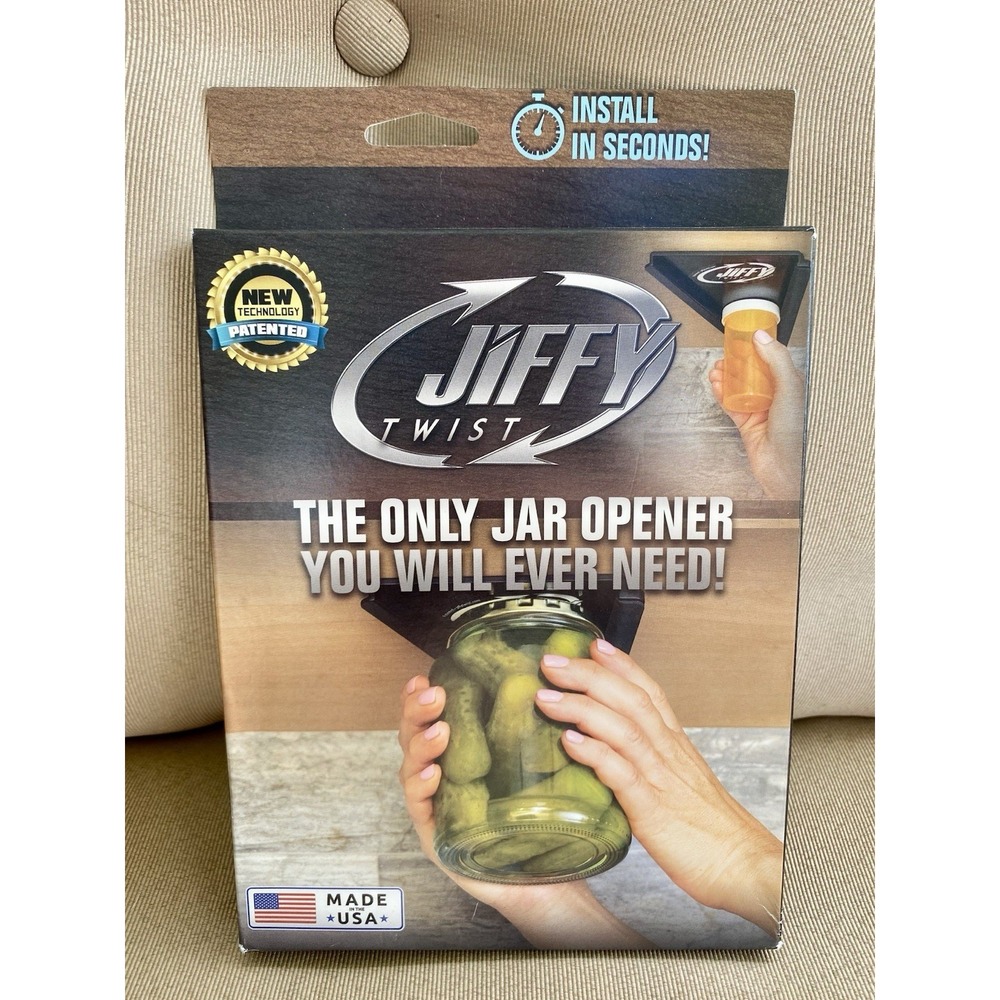 Jiffy Twist Under Cabinet Jar Opener New in Box Made in USA